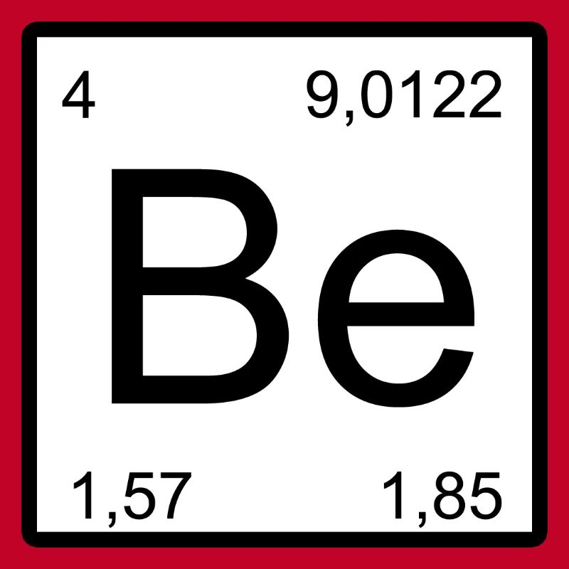 Be Element Style : Modèle de tableau périodique Béryllium