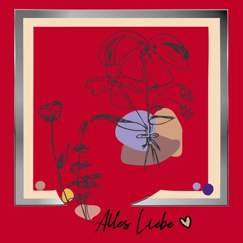 Picture frame with flowers