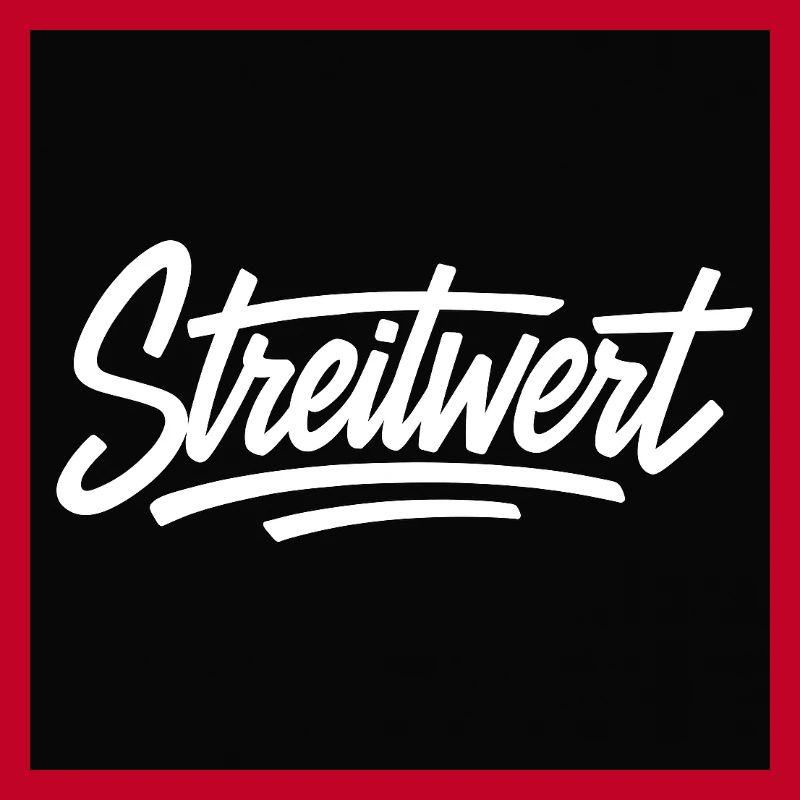 Streitwert Script Logo Schwarz