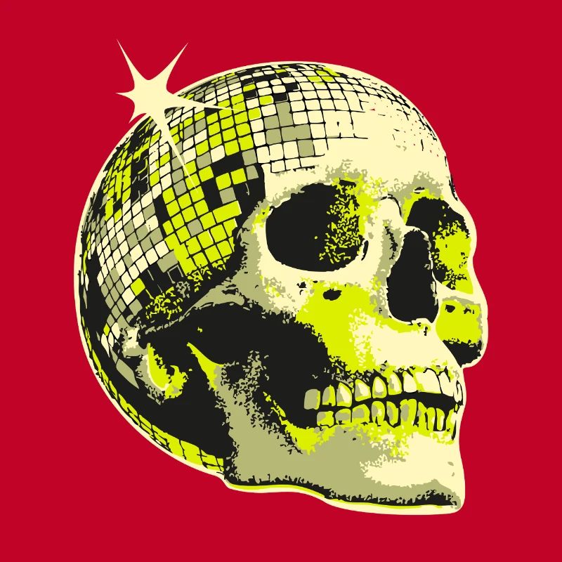 Neon Skull Disco Ball