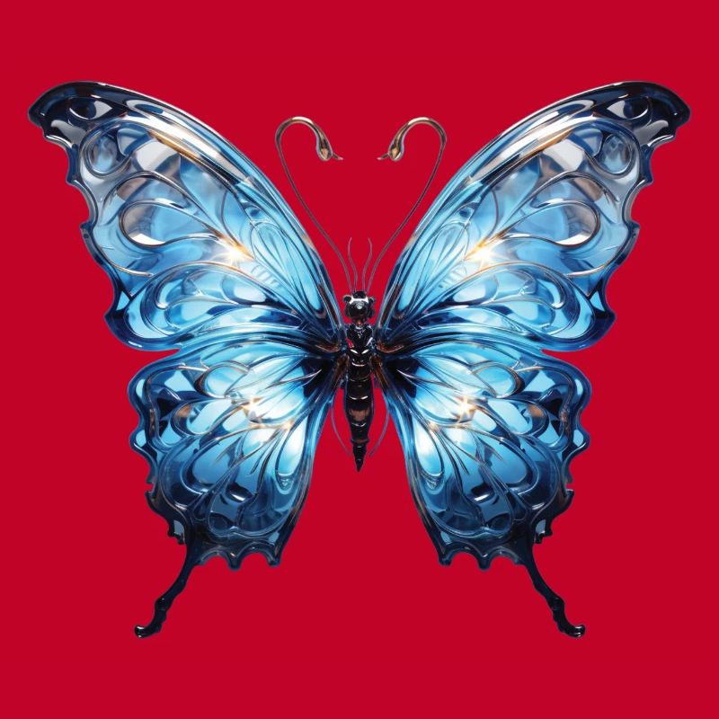 Papillon bleu - Design d’insecte brillant