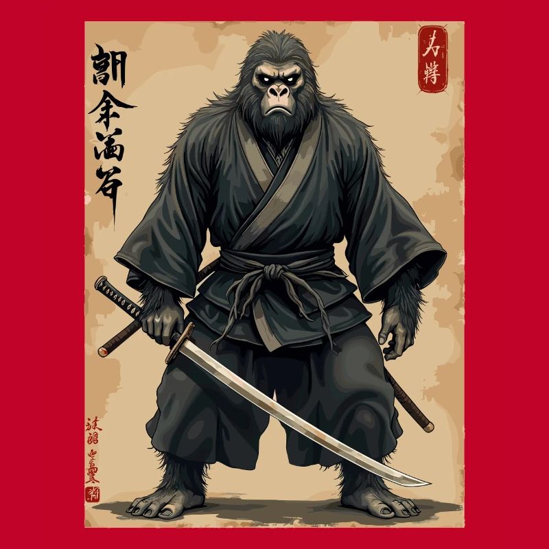 Gorilla Samurai with Katana
