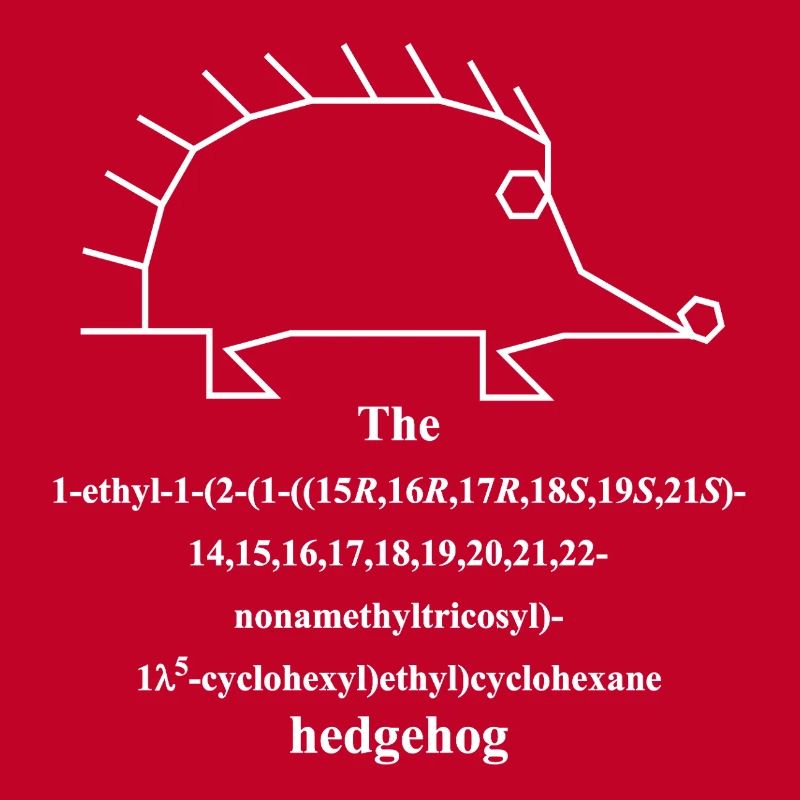 Hedgehog Molecule - IUPAC nomenclature Joke -w