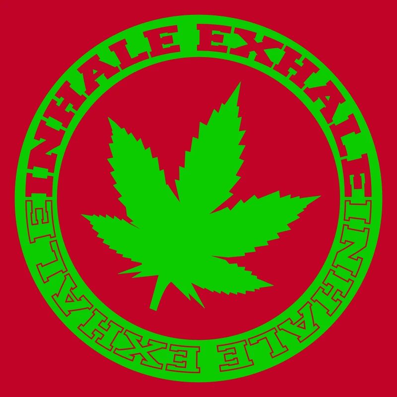 Hemp Leaf Circle Emblem