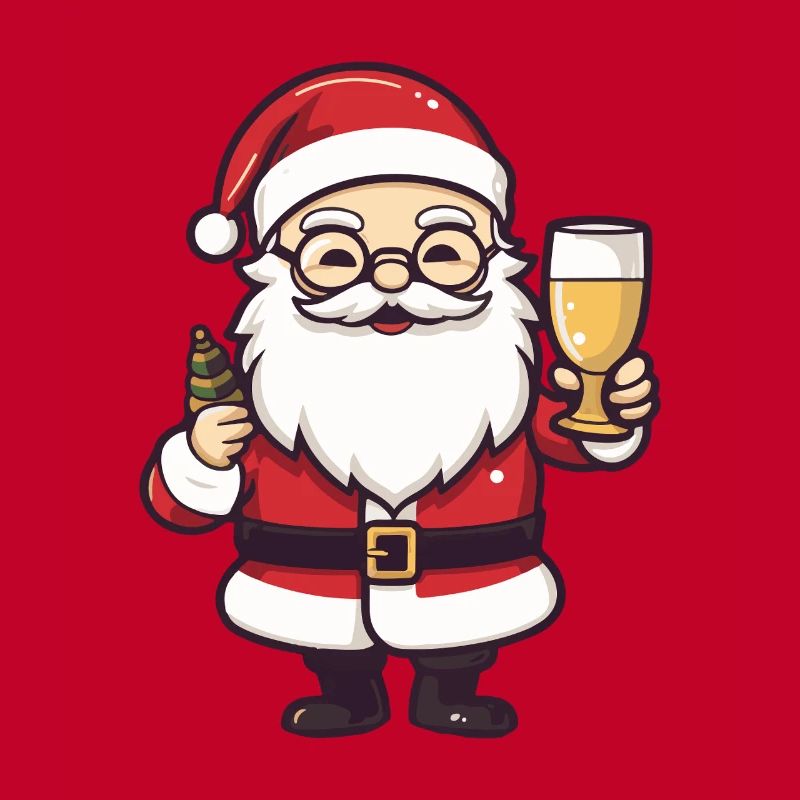 Weihnachtsmann Drinking Comic Weihnachten