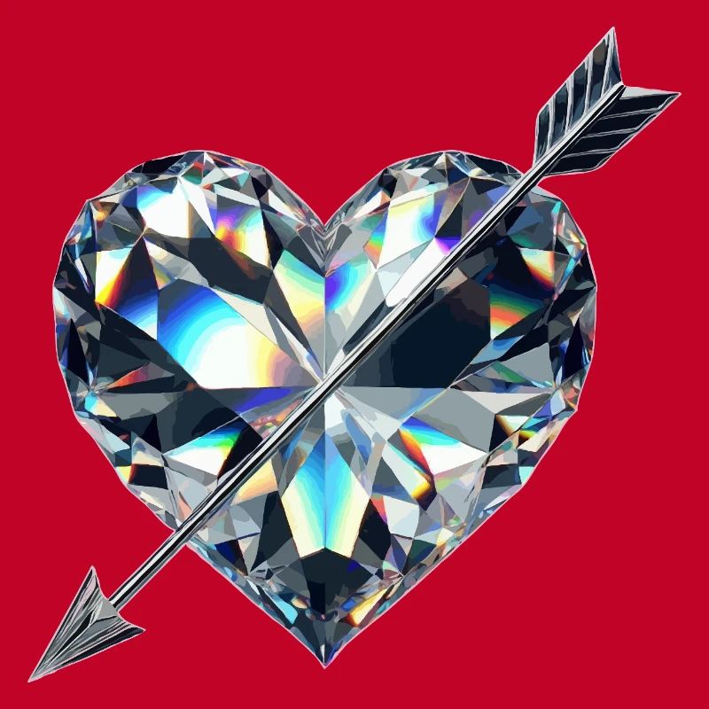 Diamond Heart with Arrow