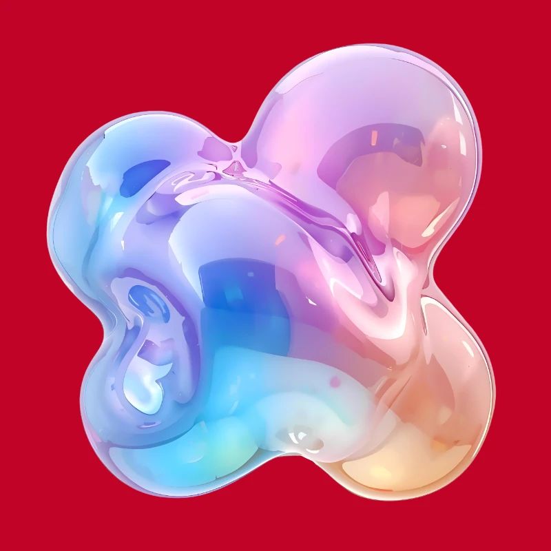 Glänzendes Pastell-Abstraktes Bubble-Design