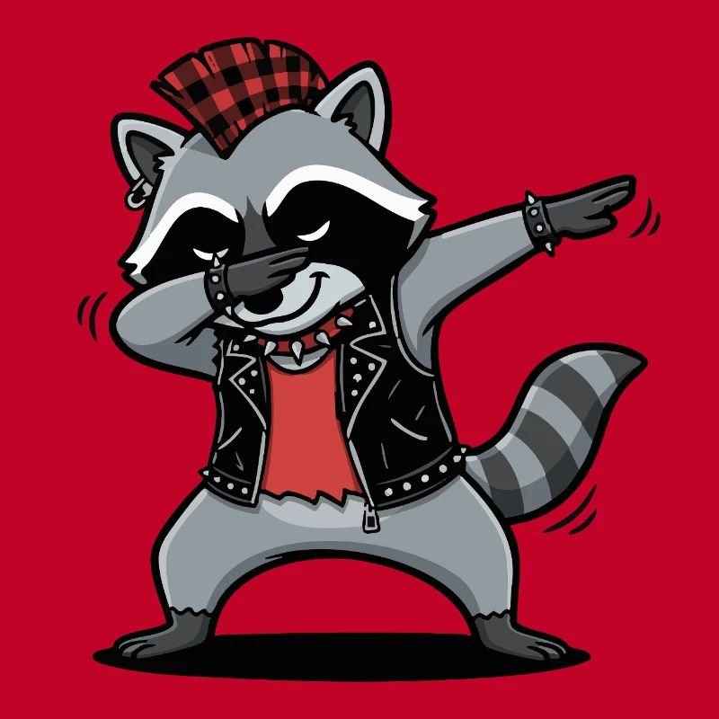 Punk Rock Raccoon – DAB Move dans le style comique