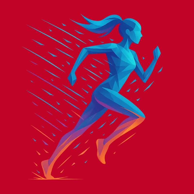 Geometric runner in motion