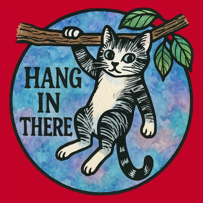 Hang In There Katzen-Patch