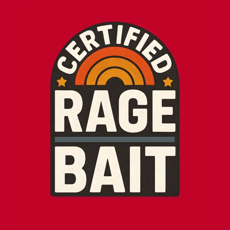 Rage Bait Patch Funny Saying 