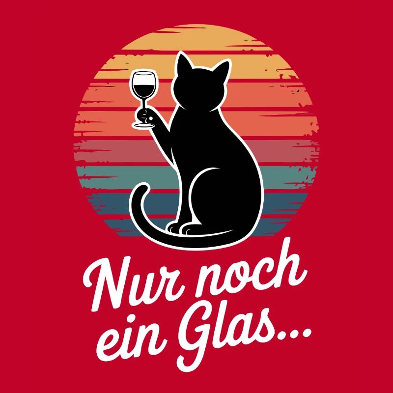 Katze mit Weinglas: Nur noch ein Glas