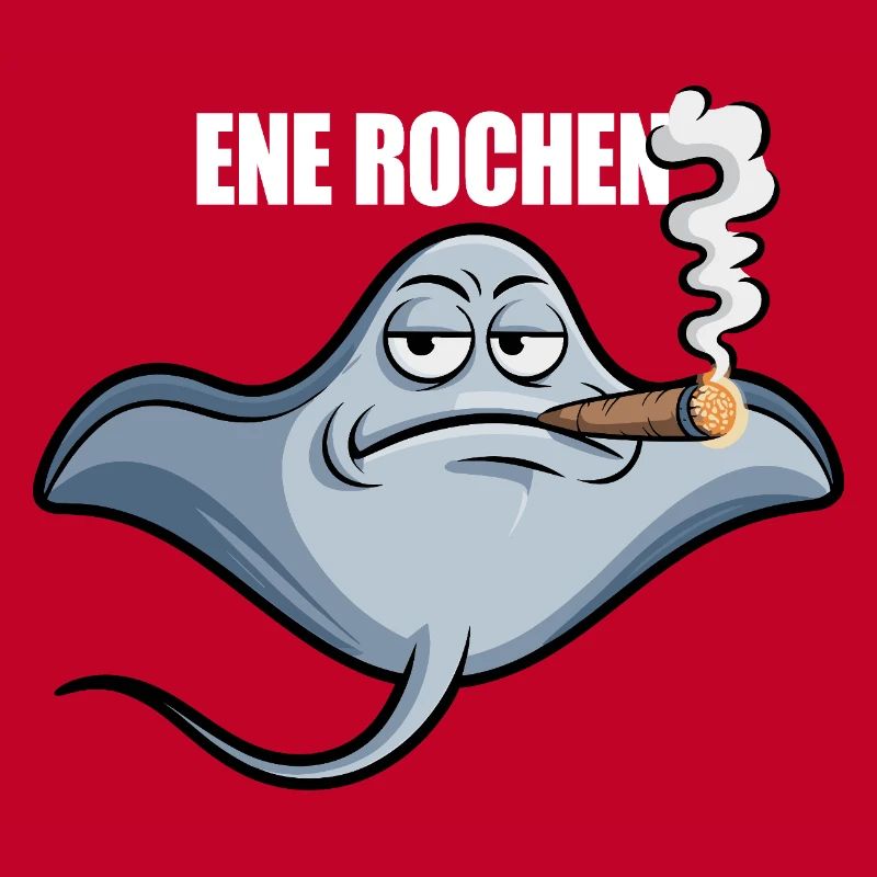 Ene Rochen Raucher Spruch Zigarette Kippe Rauchen