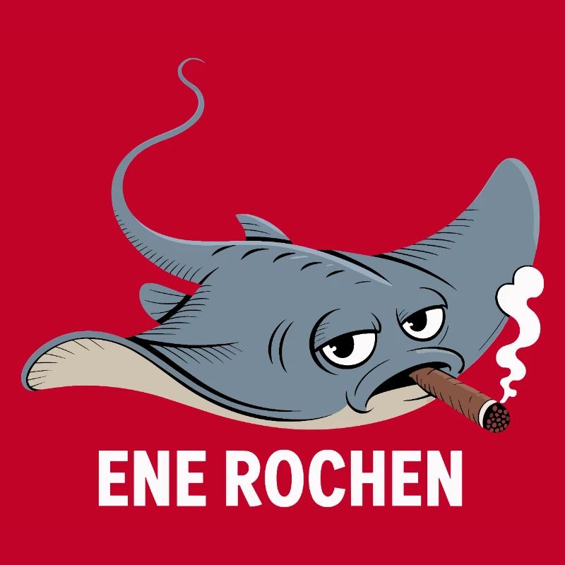 Ene Rochen Raucher Spruch Zigarette Kippe Rauchen