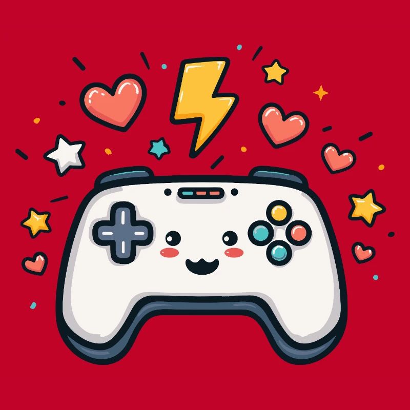 Kawaii Game Controller Sparkling