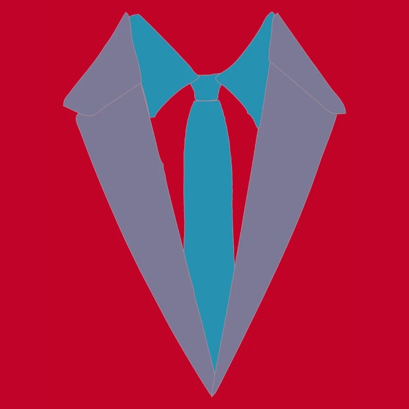 Geometrischer Anzug mit Krawatte