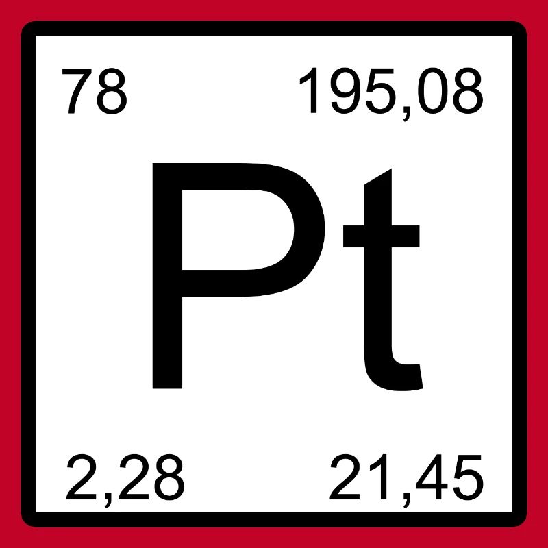Platinum Pt Element Typog