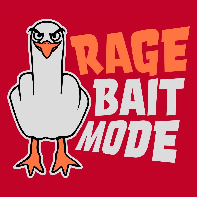 Rage Appât Mode Mouette Oiseau Méchant Drôle Provocation