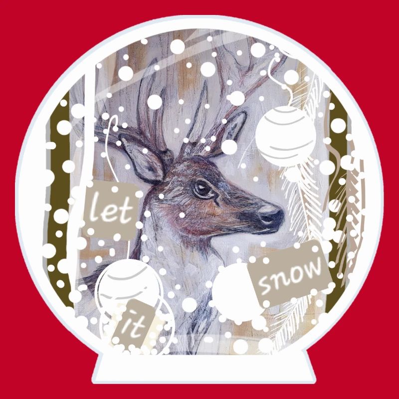 Cerf-boule à neige