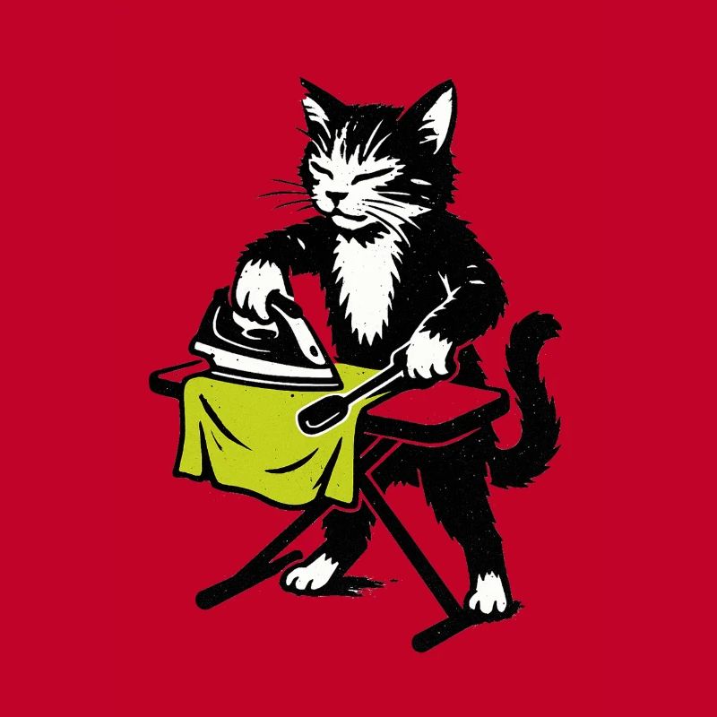 Chat à repasser : Chat farceur de la maison