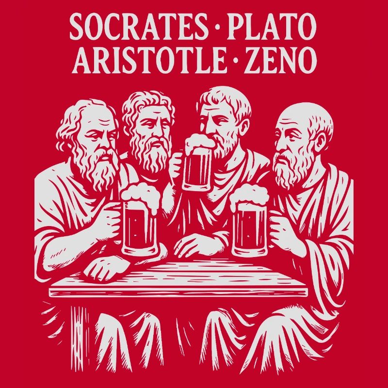 Philosophers Toasting in Monochrome