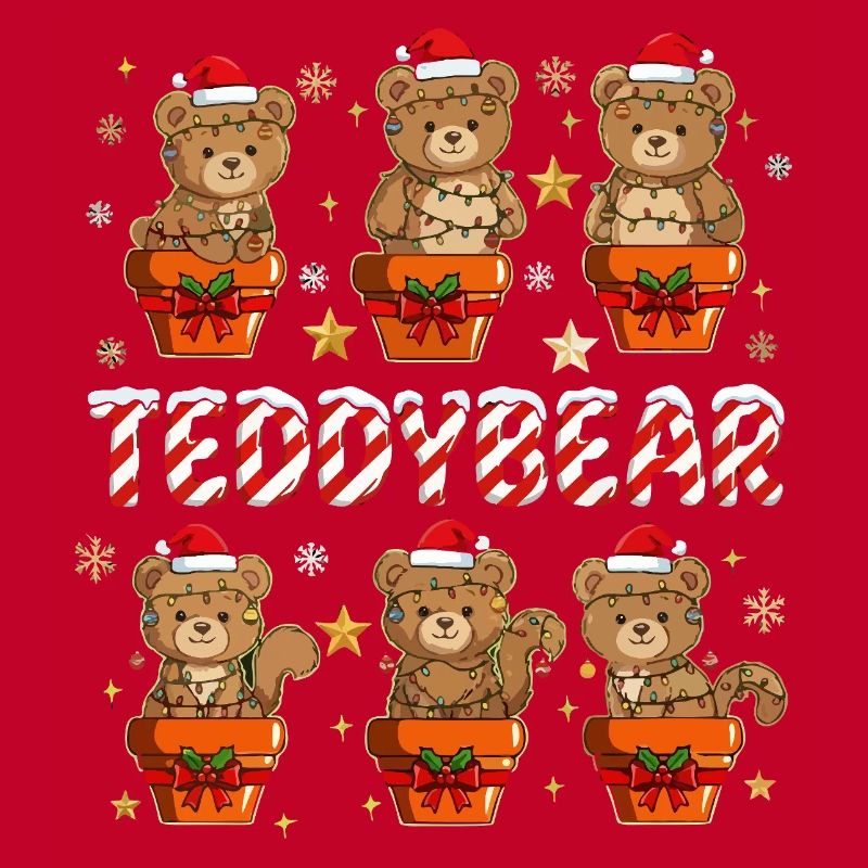 Weihnachts-Teddy im Geschenkpaket