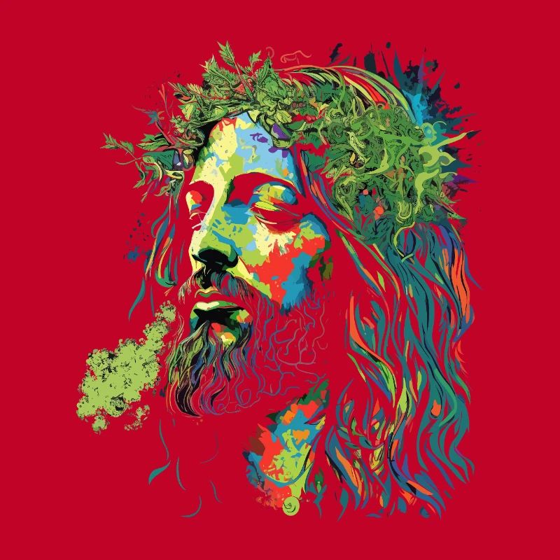 Jesus Rastafari Color Explosion