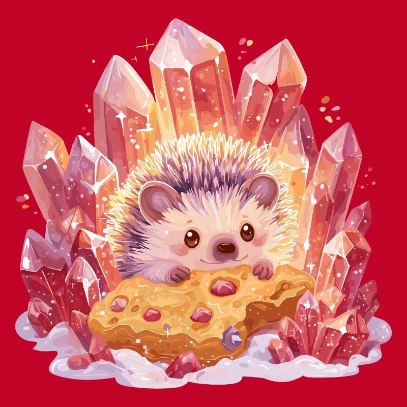 Kristall-Igel mit Cookie