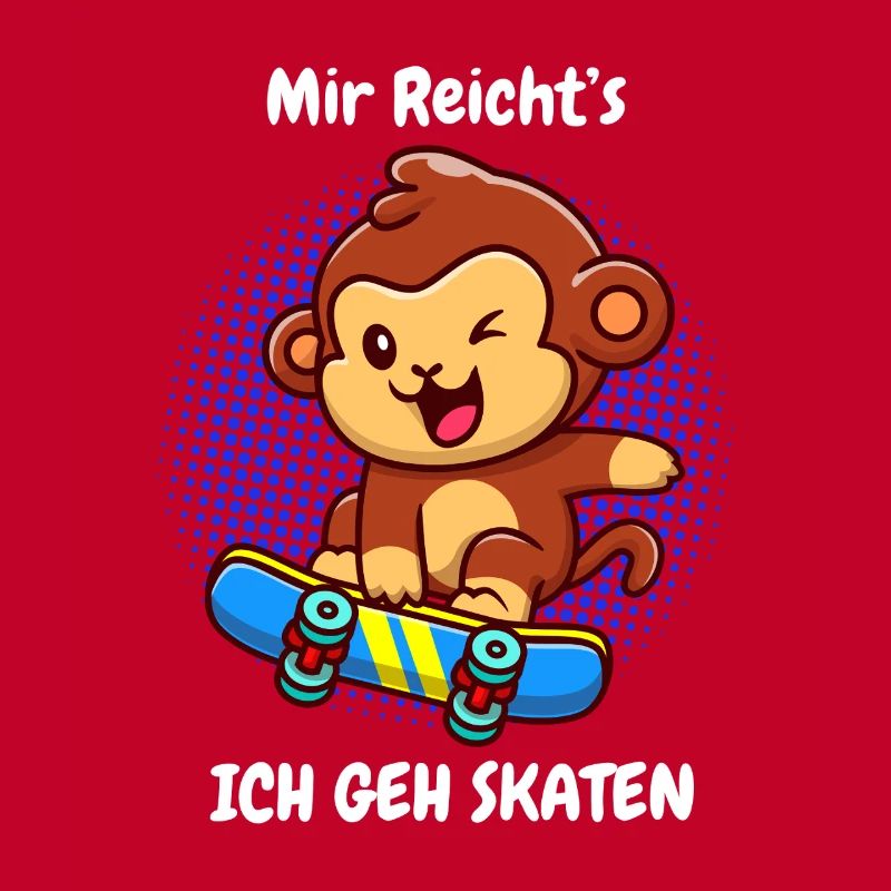 I've had enough, I'm going skating, monkey!