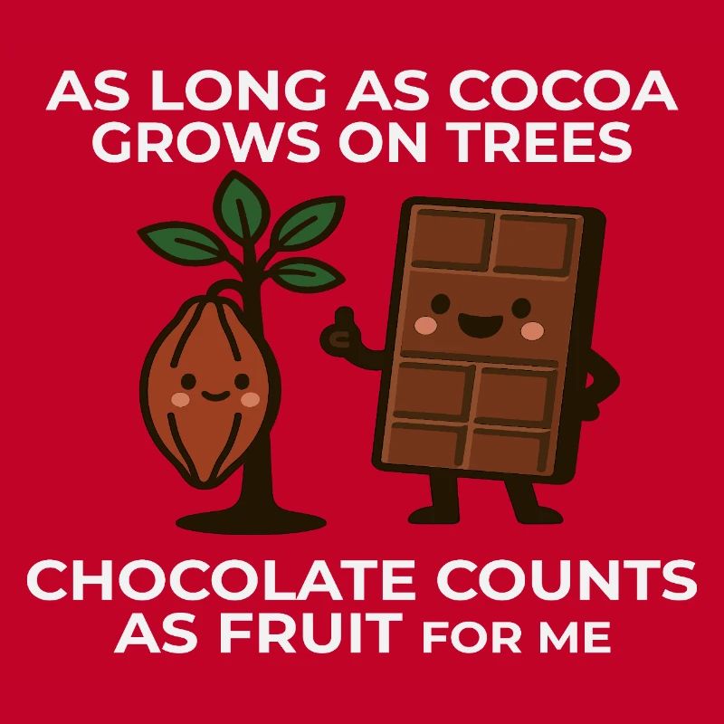 Chocolate is fruit – cocoa humor saying