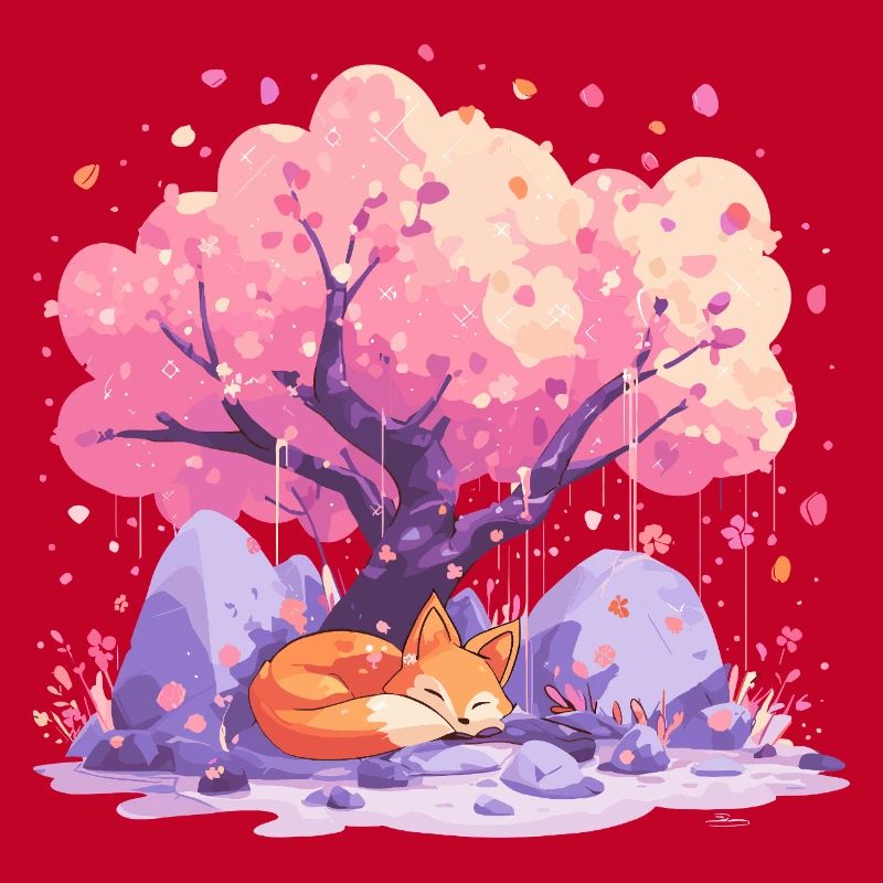 Schlaffuchs unter Kirschbaum