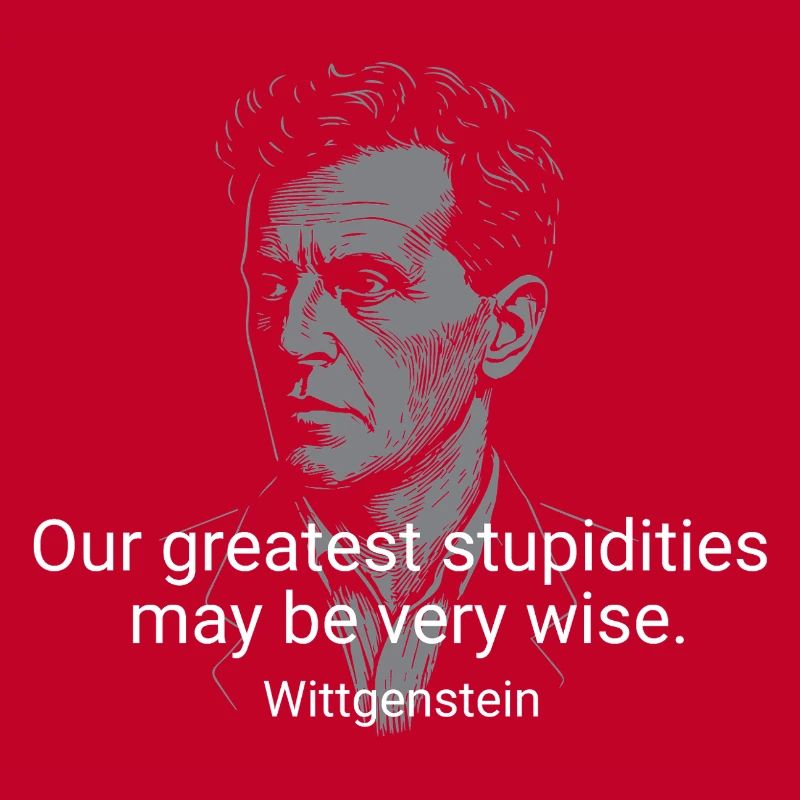 Wittgenstein Wisdom Stupidity Zitat-Tee