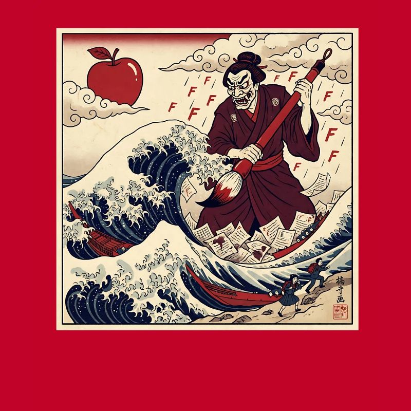F Notes du professeur samouraï Vague de tsunami