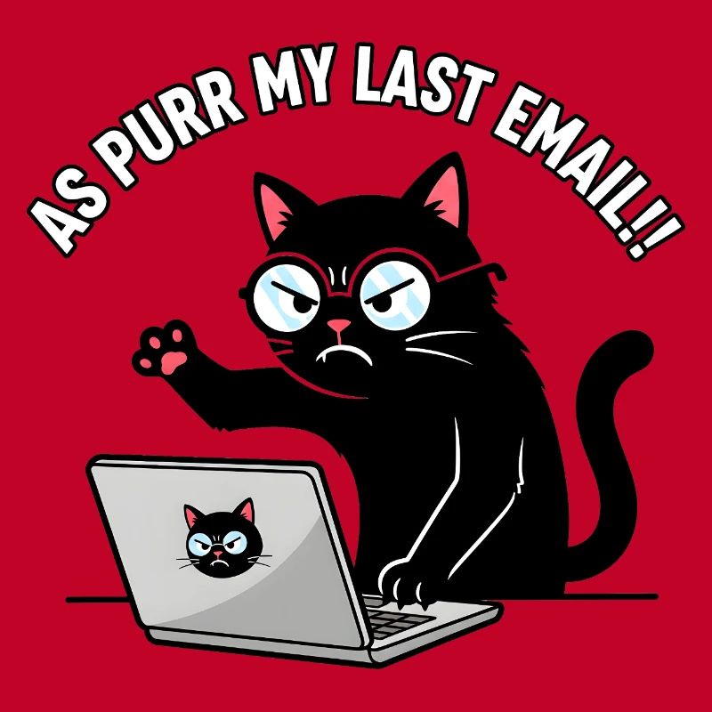 Alors que mon dernier e-mail Dessin de chat drôle
