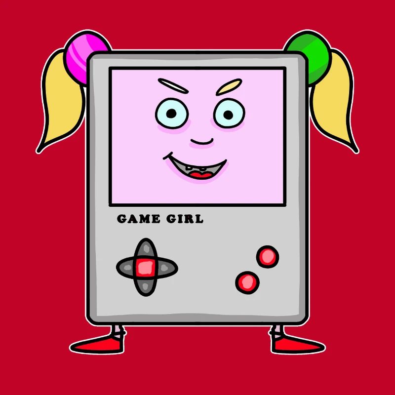 Game Girl – Console de dessins animés rétro