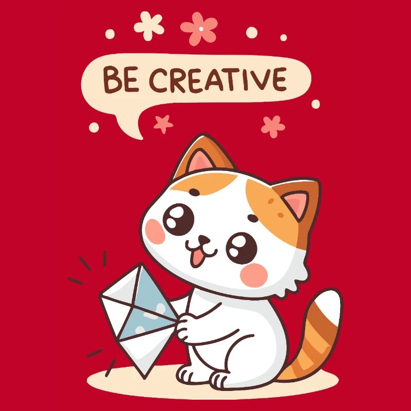 Chat Kawaii Créatif