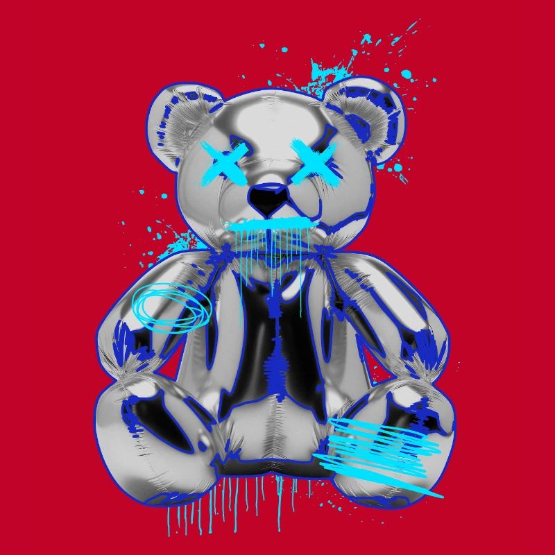 Graffiti Bear Neon Drop Teddy Bear