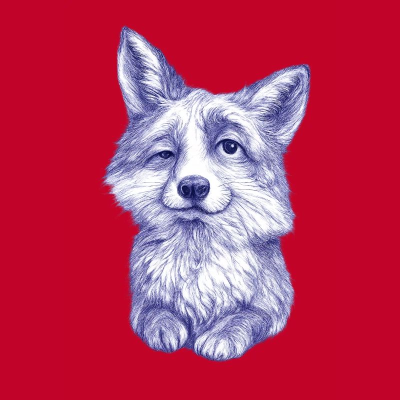 Blue-violet Fox Sketch