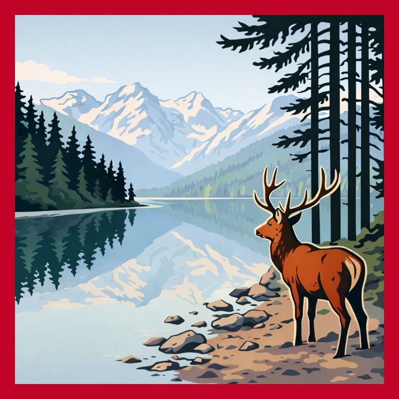 Hirsch am Bergsee