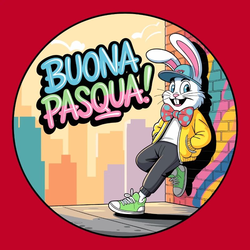 Joyeux Lapin de la rue de Pâques