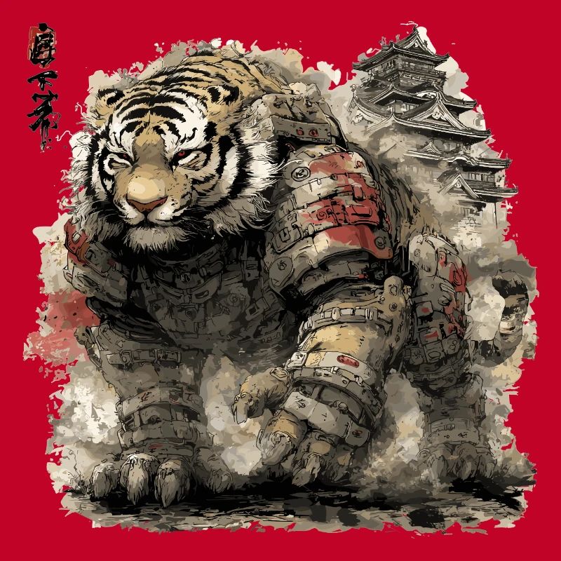 Tiger Samurai Armor vor Burg