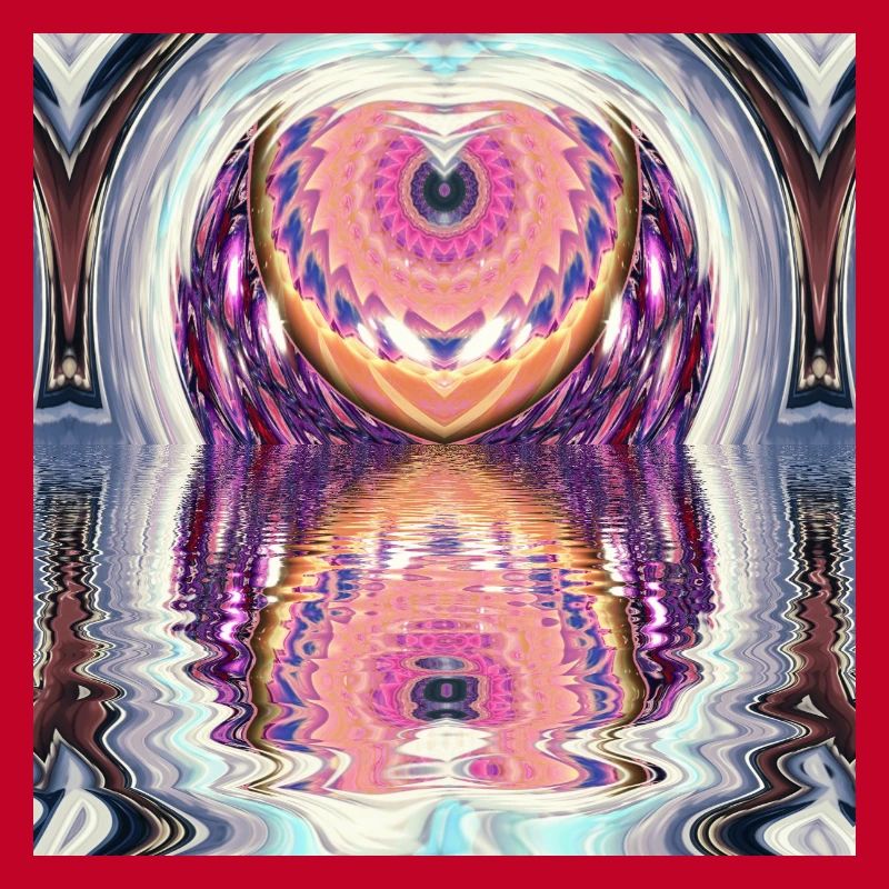 Circle Mandala Reflet en couleurs néon