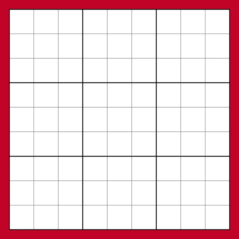 Sudoku blanko Raster