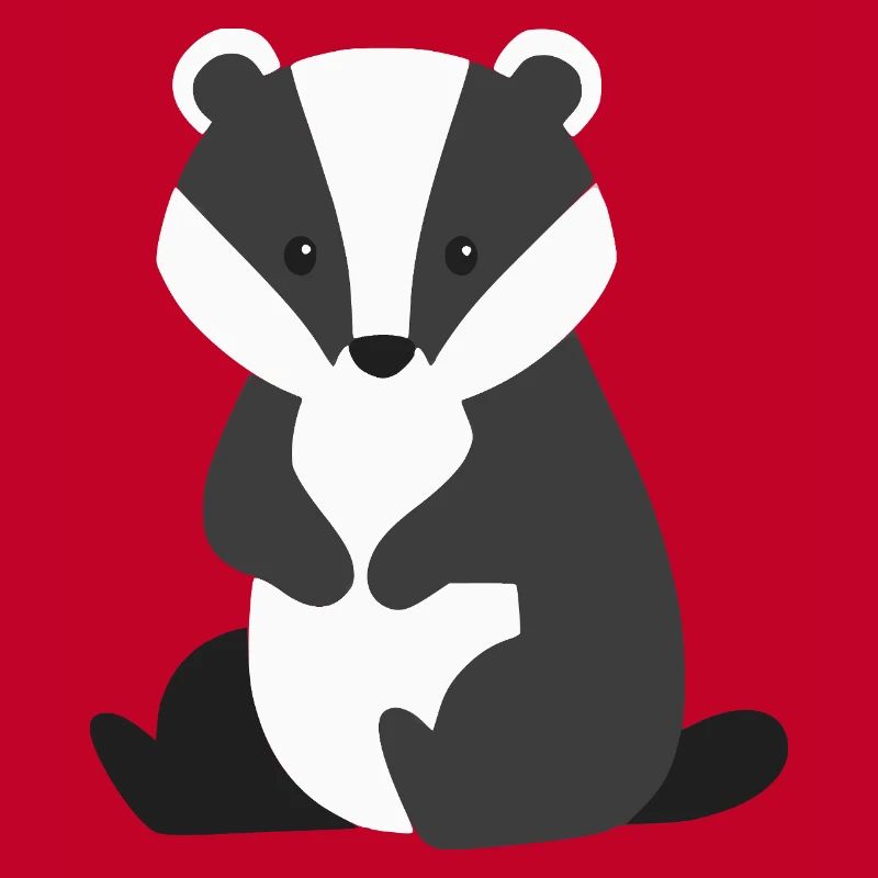 Süßer sitzender dachs minimalistischen Stil