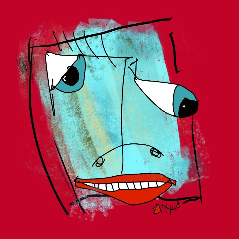 Aquarelle de design de visage abstrait