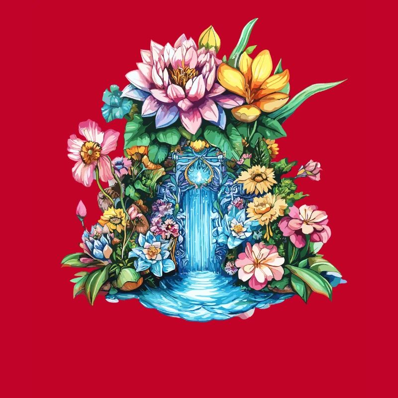 Kaléidoscope de la cascade de fleurs