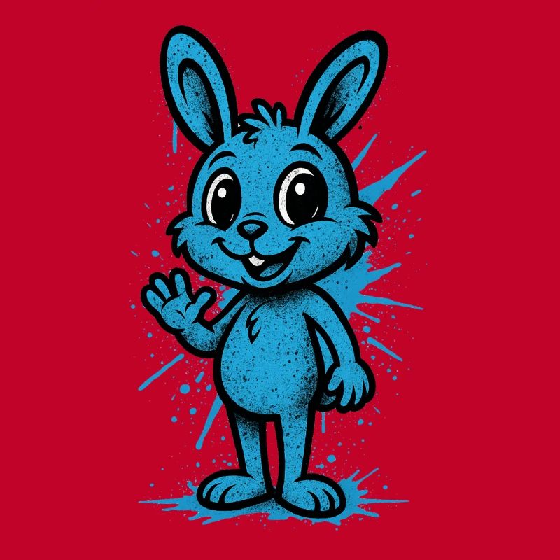 Graphique Blue Splash Bunny