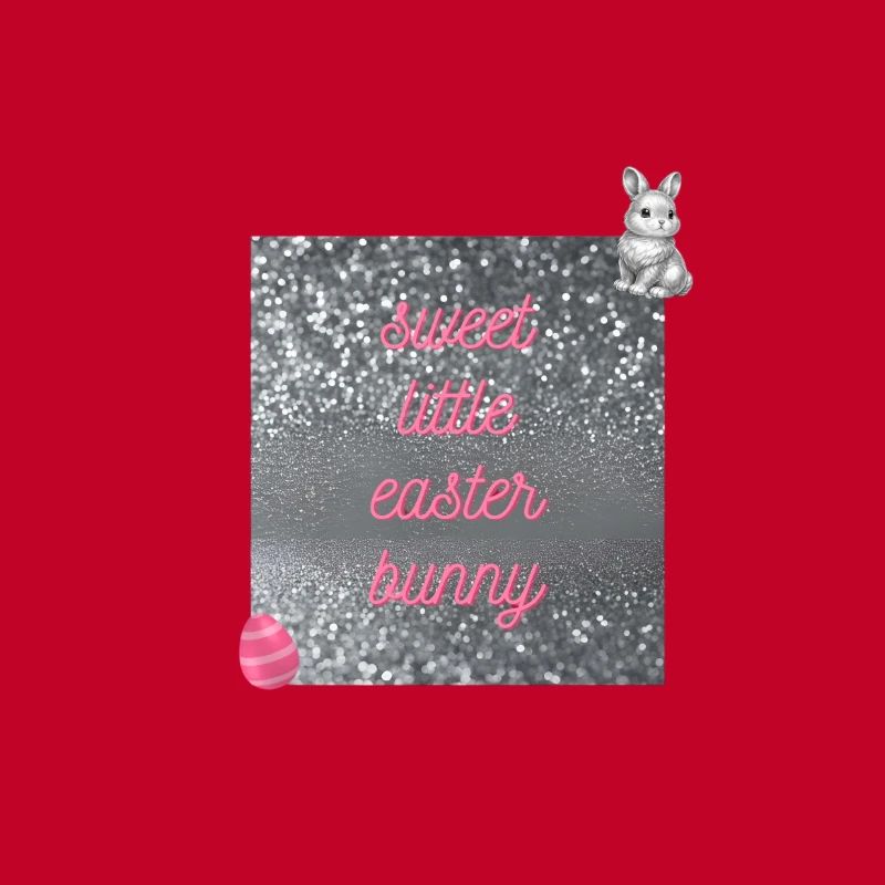 Cute Easter bunny in glitter design