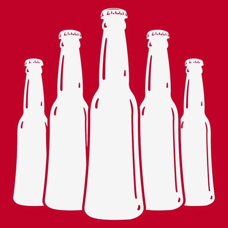 Silhouette des bouteilles de bière