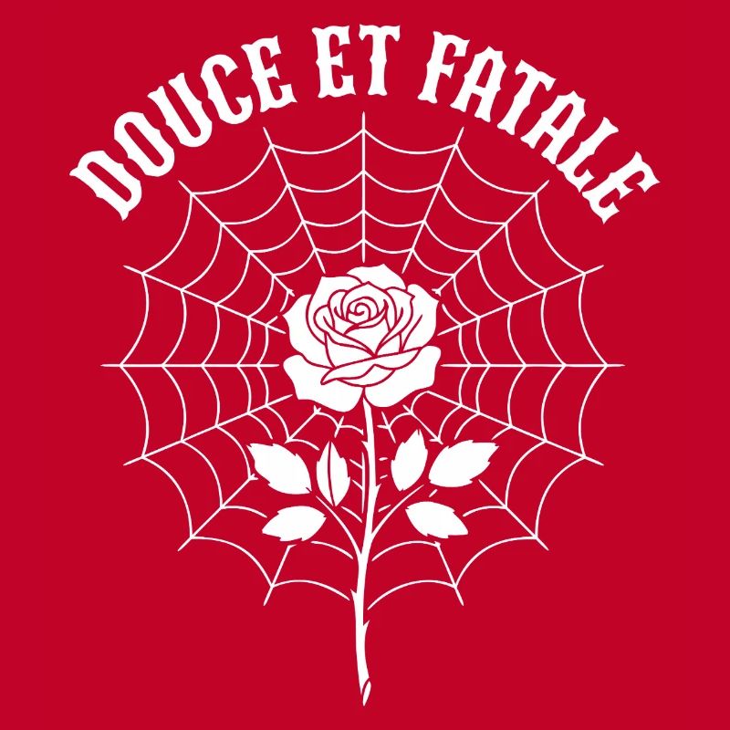 Rose au centre du Web araignée